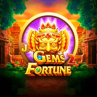 Miniatura de la tragamoneda Fortune Gems 2 con gemas y marco dorado, parte del catálogo exhibido.